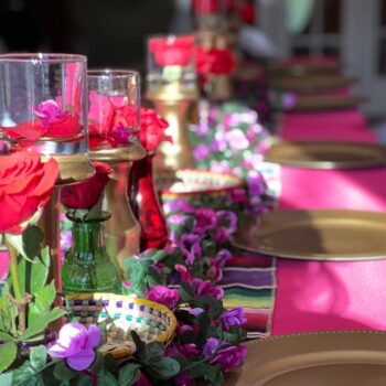 Tea party set up