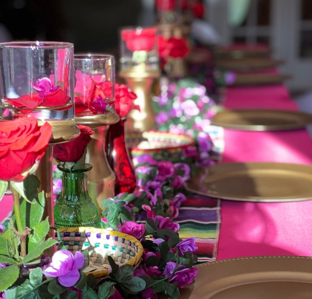 Tea party set up